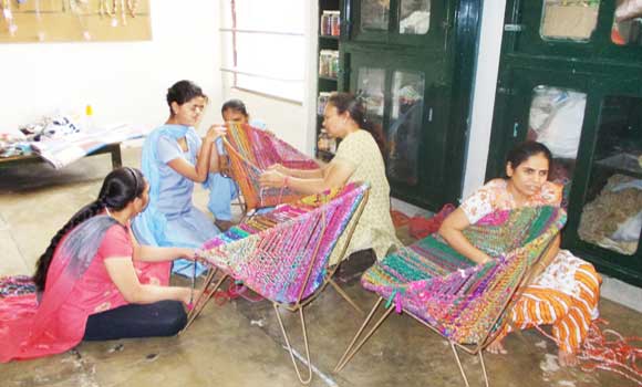 making chairs in training centre...